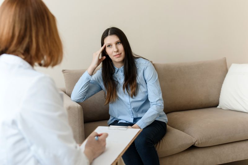 A patient consulting with an anxiety specialist, exploring solutions to manage anxiety symptoms