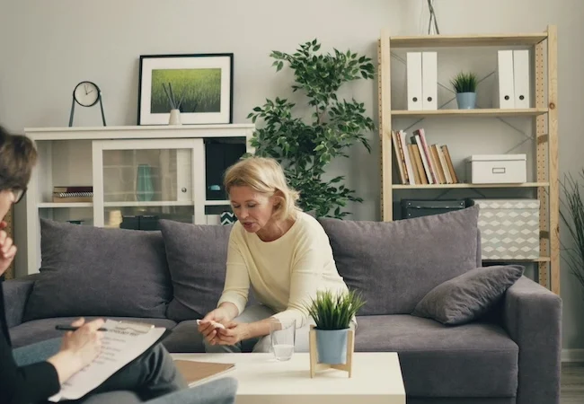 a session with psychiatrist for depression